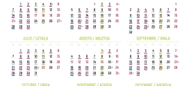 2025 calendario EKOPUNTO egutegia