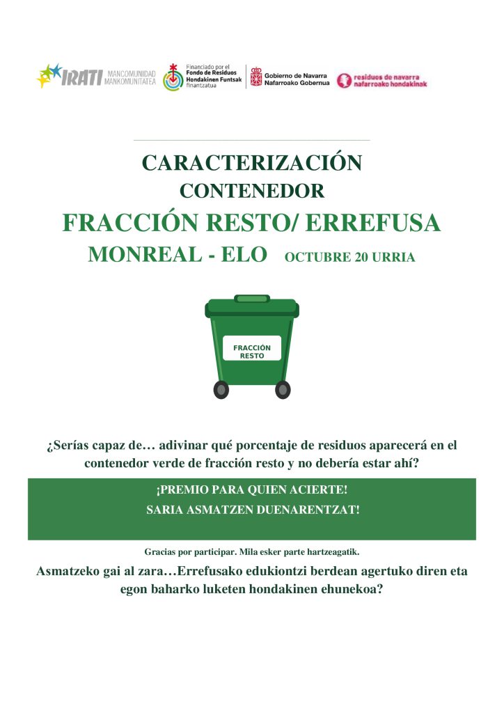 MONREAL / ELO CARACTERIZACIÓN DE RESIDUOS